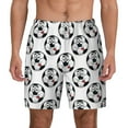 thumbnail image 3 of Uemuo Happy Football Pattern Mens Swim Trunks Quick Dry Board Shorts with Mesh Lining, Stretch Beach Shorts Quick Dry No-Chafing Board Shorts-X-Large, 3 of 9