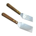 thumbnail image 2 of Chef Craft Set of 2 Stainless Steel Mini Wood Handle, Slotted Solid Blade Cookie Spatula, Silver, 2 of 2