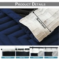 thumbnail image 5 of Qelus 100% Blackout Thermal Curtains for Winter, Rod Pocket Cold Blocking Thick Quilted Curtain Windproof Soundproof for Living room, Bedroom, 55''x 96'', Navy Blue, 1 Panel, 5 of 9