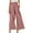 Pink, variant on Aoochasliy Linen Pants for Women High Waisted Wide Leg Drawstring Casual Loose Trousers with Pockets for Home Party Outdoor