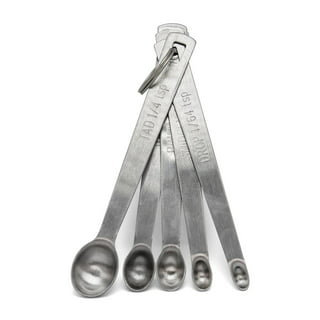 Libertyware Dash, Drop, Smidgen, Pinch, Tad Measuring Spoon Set, Silver