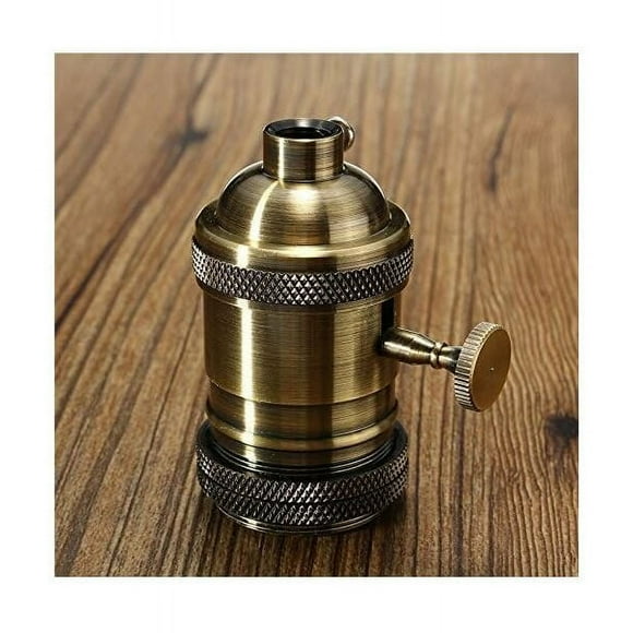 Vintage Edison Pendant Lamp With Retro Industrial Appearance, Industrial Light Socket In Antique Brass Finish For Diy Lighting Projects