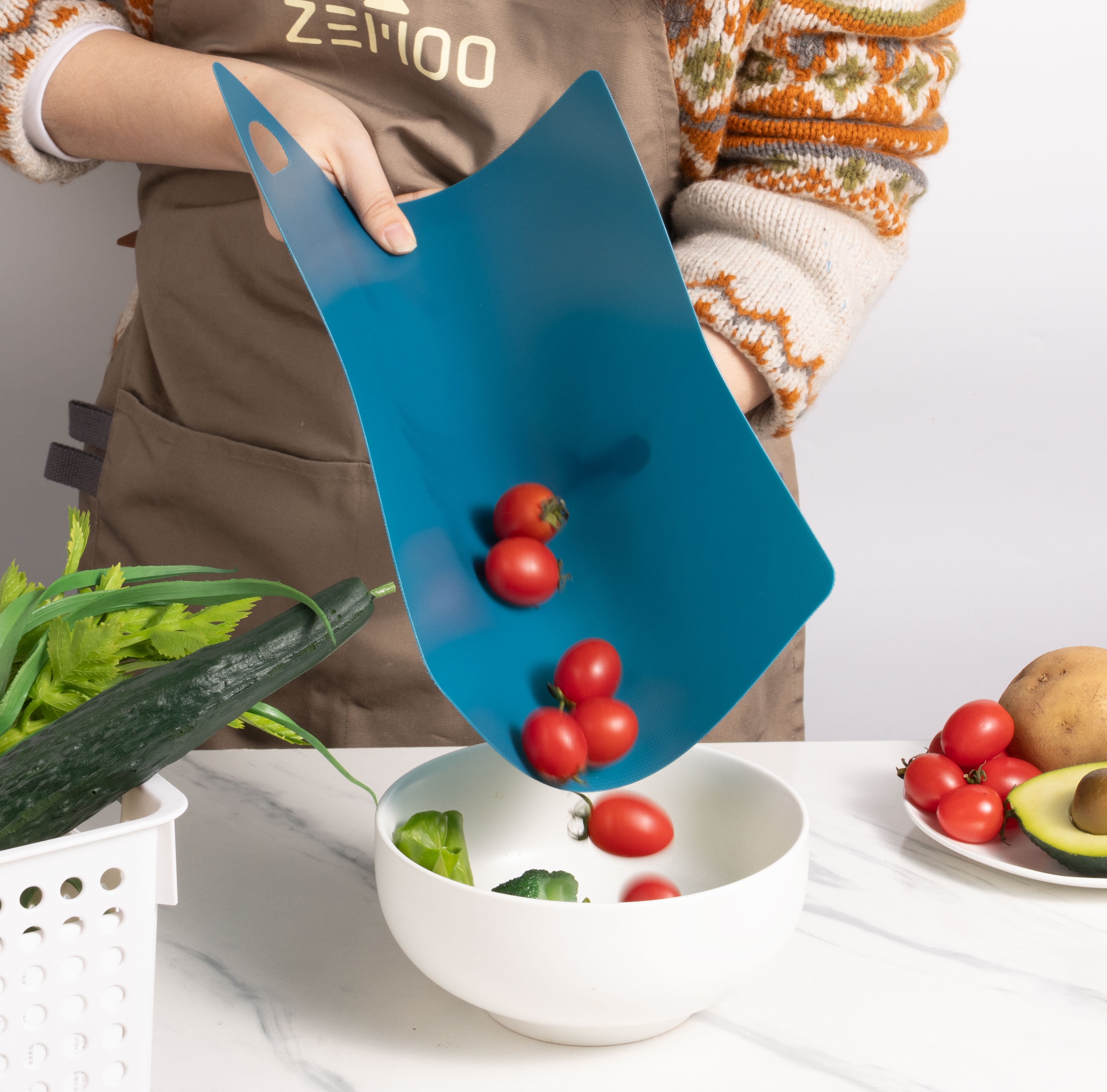 Mainstays Eco-Friendly Non-Slip Cutting Mats, 4 Pack, 14.1 x 10.8 Inches, Made from 50% Recycled PP, Multicolor