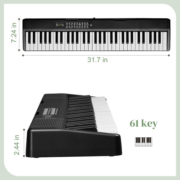 Ktaxon 61 Key Folding Keyboard Piano, Foldable Electronic Keyboard