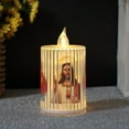 thumbnail image 5 of YANHAIGONG LED Prayer flameless Candles, Jesus LED Pillar Candle Battery Operated, Realistic Fake Electronic Candles for Jesus Saints Religious Decoration, LED Flickering Pillar Candles, 5 of 7