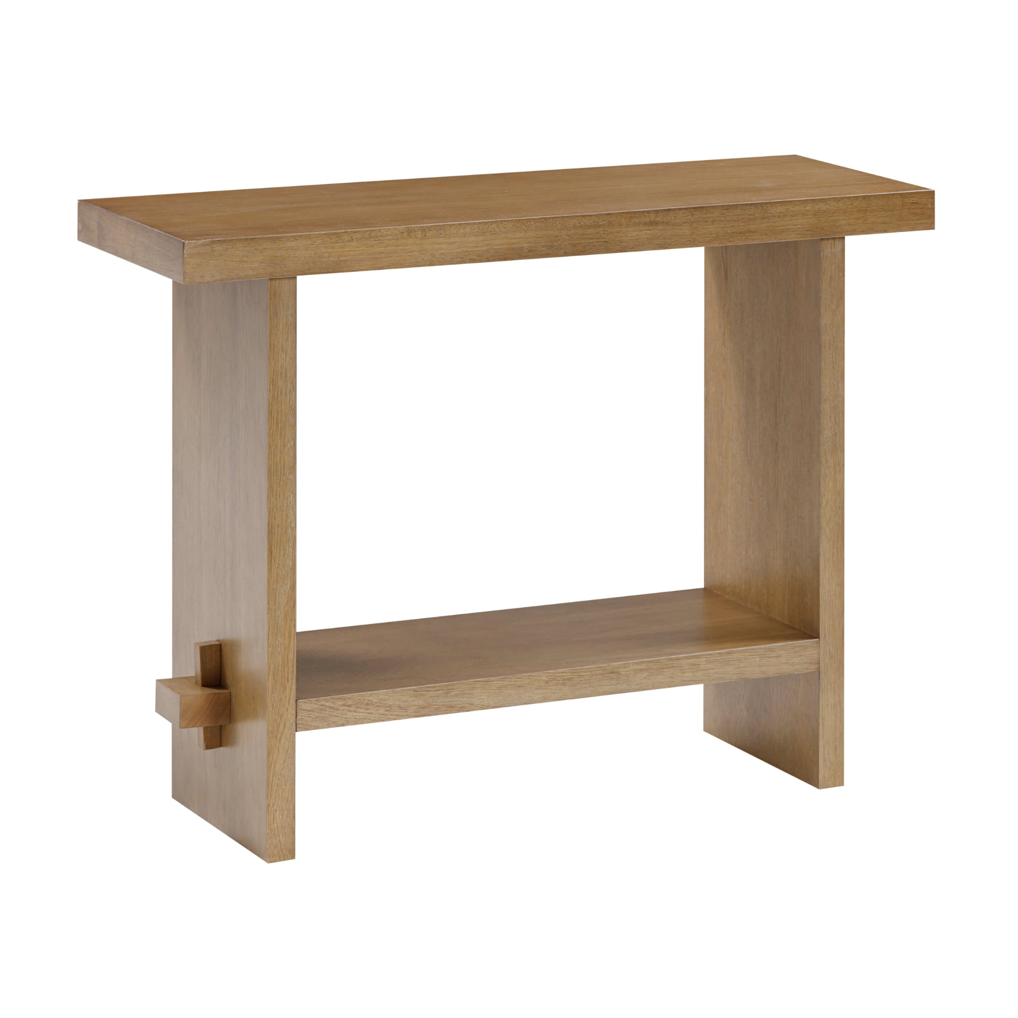 Nathan James Virgo Farmhouse Light Brown Console Accent Table for Entryway and Living Room