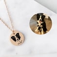 thumbnail image 4 of Collier Pendentif Photo en Acier Inoxydable Sculpture Collier Nom et Chat Collier Bricolage Collier Est Dédié à la'Commémoration., 4 of 9