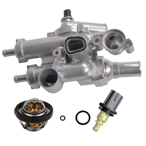 MITZONE Aluminium Thermostat Housing for Dodge Jeep Chrysler 200 Sebring Compass Patriot Avenger Caliber Journey 1.8L 2.0L 2.4L Replace 68003582AB