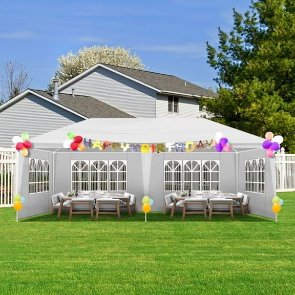 Outdoor 10' X 20' Canopy Tent with 4 Side Walls for Party Wedding Camping and BBQ