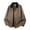 Coffee, variant on Men's Spring Autumn PU Jacket Zip-Up Lapel Zipper Pocket Casual Street Outdoor Travel Waterproof Windproof Leather Coats Big and Tall Khaki L
