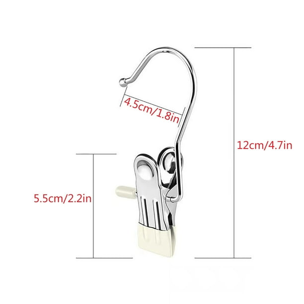 6 ganchos de acero inoxidable para colgar ropa en el hogar Clips de almacenamiento sin rastro para secar fácilmente pantalones cortos,calcetines y telas