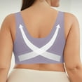 thumbnail image 3 of Bras Front Closure, Seamless Front Buckle Cross Back Shaping Bra Blue 44, 3 of 4