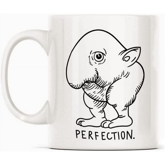 Berserk Perfection Nose Creature Mug Gift, White Funny Sarcasm Coffee Cup Novelty