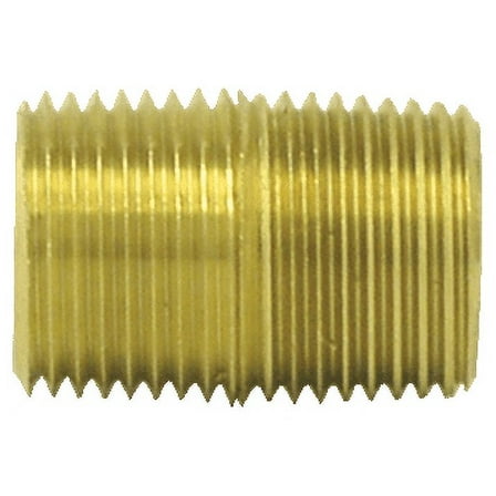 Tectran 112-A Brass Close Nipple, 1/8" Pipe Thread, Pack of 10
