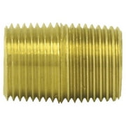 Tectran 112-A Brass Close Nipple, 1/8" Pipe Thread, Pack of 10