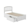 thumbnail image 4 of Leo & Lacey Richmond Twin Wood Platform Bed and Storage Drawers in White, 4 of 7