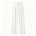 thumbnail image 6 of BADHUB Womens Dress Pant Pleat Business Casual High Waisted Pant Fashion Offic Slack Solid Color Trousers White XL, 6 of 6