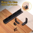thumbnail image 4 of 10Pcs L-Shaped Brackets Corner Brace, 1.57"x1.57"x0.59" Corner Bracket Shelf Bracket Right Angle Brackets for Wood Shelves Furniture (40x40x15mm, Black), 4 of 5
