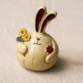 thumbnail image 5 of SMKE Easter Bunny Ornaments For Home,Study & Pub Styling,5.11" Charming Resin Rabbit Figurines To Add Sweetness To Your Workspace,Durable Resin Easter Bunny Figurines With Hand-Painted Flowers, 5 of 9