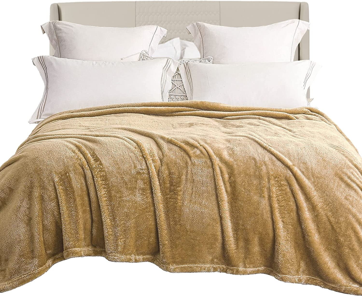 Exclusivo Mezcla Plush Fuzzy Fleece Queen Size Bed Blanket, Super Soft