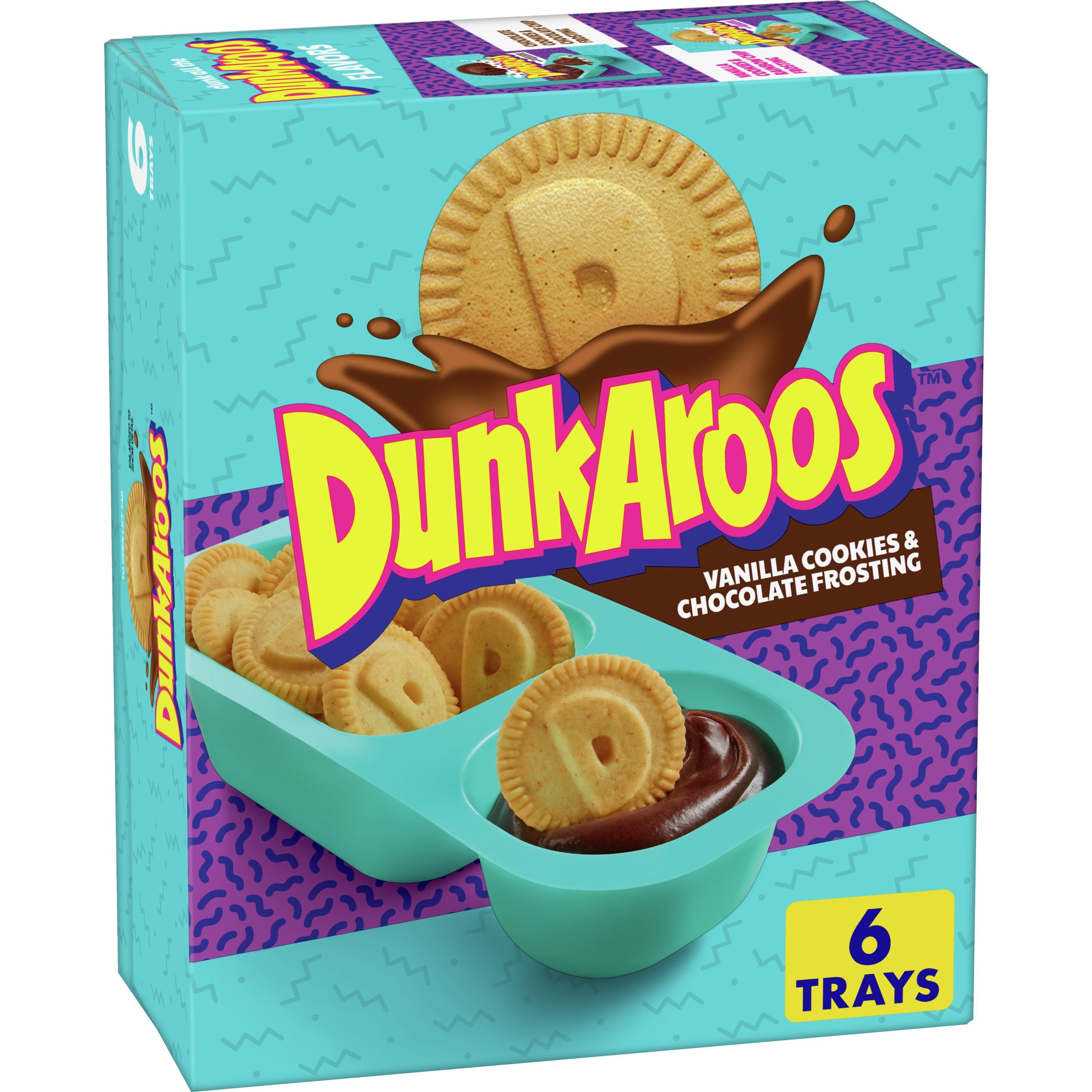 Dunkaroos Vanilla Cookies and Chocolate Frosting, 1 oz, 6 ct