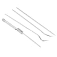 thumbnail image 3 of Juego de 4 palillos de dientes de metal para exteriores, caja de almacenamiento portátil para el cuidado bucal, 3 of 14
