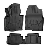 3D Floor Mats for 2013-2016 Mazda CX-5 Heavy Duty, Custom Fit, All Weather Liner Front & 2nd Row Full Set Rubber, Black
