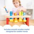 thumbnail image 5 of Melissa & Doug Deluxe Pounding Bench Wooden Toy With Mallet, 5 of 12