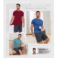 thumbnail image 5 of EA'S SECRET Men's Undershirts Bamboo Moisture-Wicking Crewneck T Shirts, Slim Fit Stretch Soft Tees for Men, 3 or 6 Pack(Lake Green/Blue/Wine Red,XL), 5 of 7