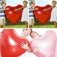 thumbnail image 6 of Washranp 36 Inch Heart Huge Balloons,Romantic Foil Balloons Valentines Day Balloons for Wedding Engagement Anniversary Party Favor Decorations, 6 of 7