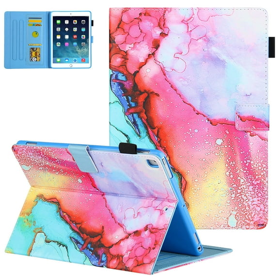 iPad 10.2" Case 8th 7th Generation, iPad Air 3rd Gen Case 10.5", Allytech PU Leather Flip Kickstand Auto Sleep Wake Shockproof Anti-scratch Magnetic Case Cover for Apple iPad 10.2",Colorful Painting