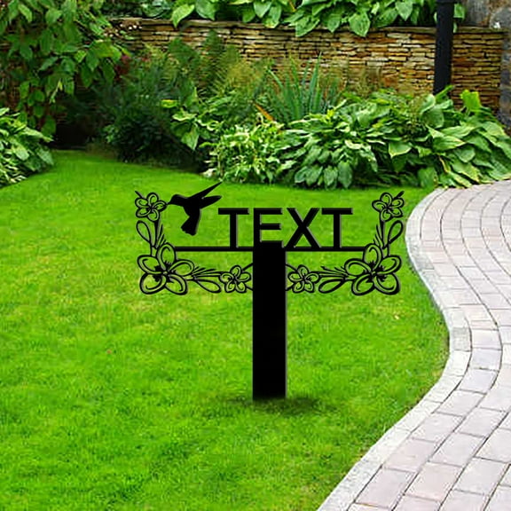 Custom Hummingbird Address Metal Yard Sign,Address Garden Stake,Personalized Lawn Address Sign,Address Sign Stake,House Number
