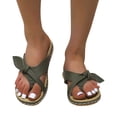 thumbnail image 3 of Gubotare Women's T-Strap Sandals with Chain Accent,,Green 37, 3 of 5