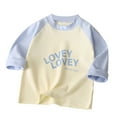 thumbnail image 1 of WEIYLL Chandail en Molleton Fille Décontracté Manches Longues Raglan Col Rond Imprimé Lettres Vêtements Enfants Printemps pour 4-5 Ans, 1 of 5