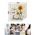 thumbnail image 4 of Sunflowers Pastoral Cloth Napkins Set of 8 Reusable Dinner Napkins, Bees Country Botanical Retro Beige Cocktail Napkin Washable Table Napkins for Wedding/Holiday Party/Baby Shower 20"x20", 4 of 7