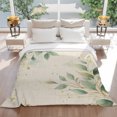 thumbnail image 3 of Flannel Throw Blanket for Couch Sofa Bed, Green Plant on Vintage Linen Soft Cozy Warm Fuzzy Blanket 40x50in, 3 of 9