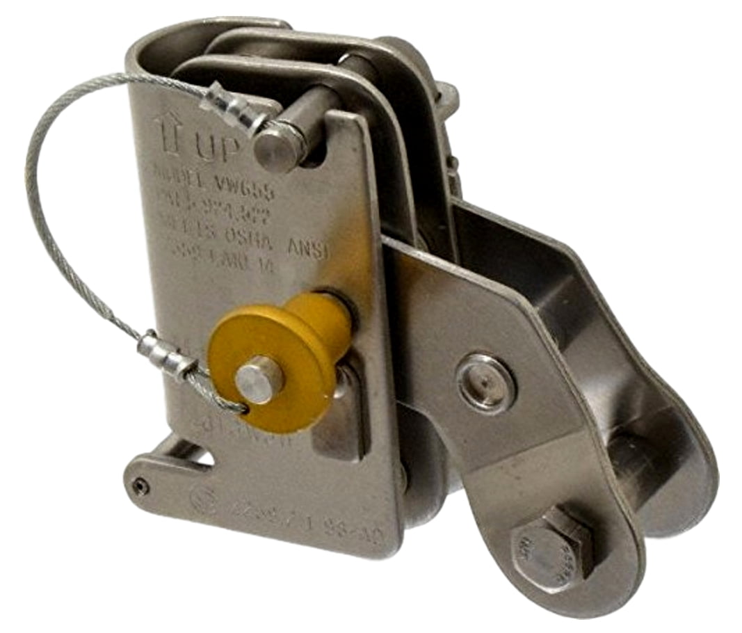 Gemtor VW655 Vertical Wire Rope Grab, SS For 5/16"3/8" Lifeline