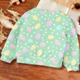 thumbnail image 5 of ITSAME Girls Easter Sweatshirts, Loose Fit Easter Egg Print Crewneck Holiday Casual Pullover Tops Multicolor 5-6T, 5 of 6
