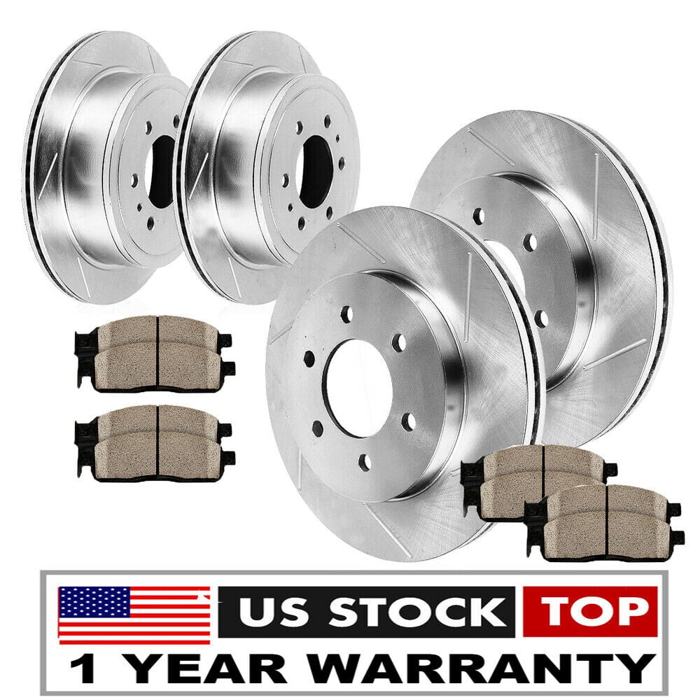Front And Rear 6 Lug Brake Rotors Metallic Pads For 2010 2011 Ford F150