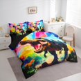 thumbnail image 3 of Manfei Cartoon Dinosaur Bedding Comforter Set 7 Pieces,Wild Aniaml Full Bedding Set,Colorful Sky Fitted Sheet Flat Sheet For Boys Kids,Ultra Soft Home Decor Reversible, 3 of 8