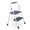 Blue, variant on edx 2 Step Ladder, Portable Folding Step Stool Heavy Duty, Anti-Slip, Lightweight 800Lbs Capacity, For Kitchen, Garage & Outdoor Use, Black