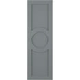 thumbnail image 5 of Ekena Millwork 18"W x 80"H True Fit PVC Center Circle Arts & Crafts Fixed Mount Shutters, Ocean Swell (Per Pair - Hardware Not Included), 5 of 7