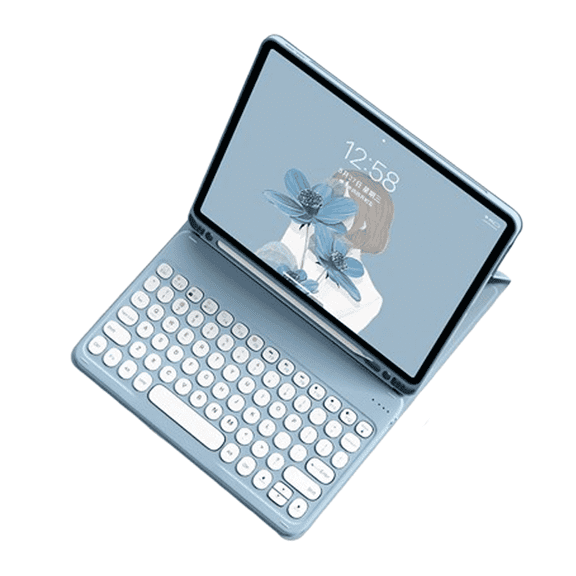 GJX for Ipad 10Th Generation Case with Keyboard Detachable Keyboard for Ipad Case with Keyboard Liquid Fabric for Ipad Case 10Th Generation Blue