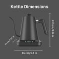 thumbnail image 3 of Behome Gooseneck Electric Kettle, 1.0L Gooseneck Kettle,±1℉ Precise Temperature Control,1200W Pour Over Electric Kettle for Coffee & Tea,Black, 3 of 7