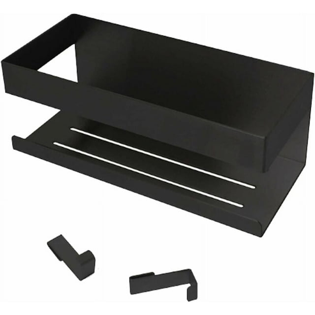 Estantes flotantes de almacenamiento de metal a prueba de óxido para montaje en pared, acero inoxidable anodizado, para una amplia gama de usos que incluyen cocina y baño, organizador de ducha