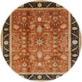 thumbnail image 1 of Ahgly Company Machine Washable Indoor Round Industrial Modern Brown Sand Brown Area Rugs, 4' Round, 1 of 1