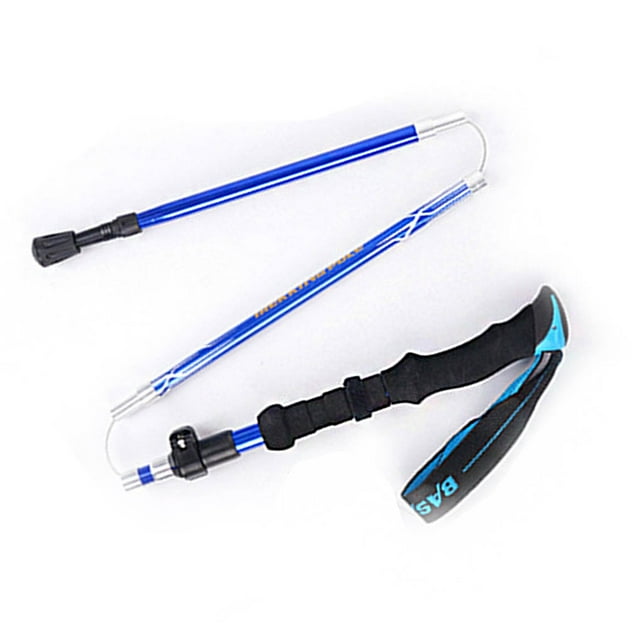 Soidarity Bastones de senderismo, bastones plegables para escalar, bastones impermeables para senderismo, bastones gruesos, bastones ajustables portátiles Escalada Azul Soidarity OD016996-02