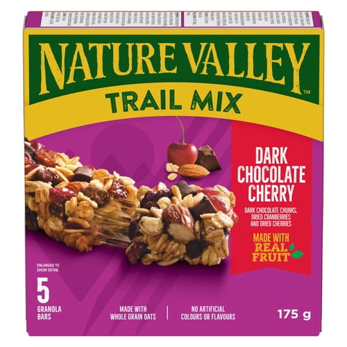 Nature Valley Chewy Trail Mix Granola Bars, Dark Chocolate Cherry, 5 bars x 35 g, 175 g