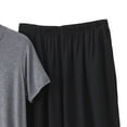 thumbnail image 4 of BaoFuBaoMei Pajamas for Men 2 Piece Set Big and Tall Crew Neck Lounge Sets Short Sleeve Top and Shorts Sleepwear Sets Comfy Soft Loungewear with Pockets, 4 of 5