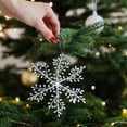 thumbnail image 6 of Hwkond Xmas Christmas Decorations Indoor Plastic Brushed Snowflakes Christmas Tree Pendant Snowflakes Hotel Window Decoration Pendant Supplies, 6 of 8